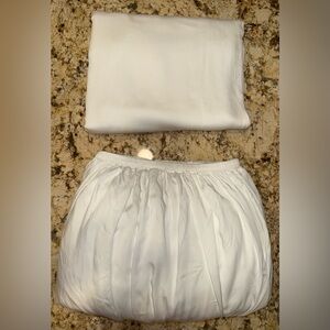 IENJOY HOME White Bamboo Luxury King Bed Sheet Set.